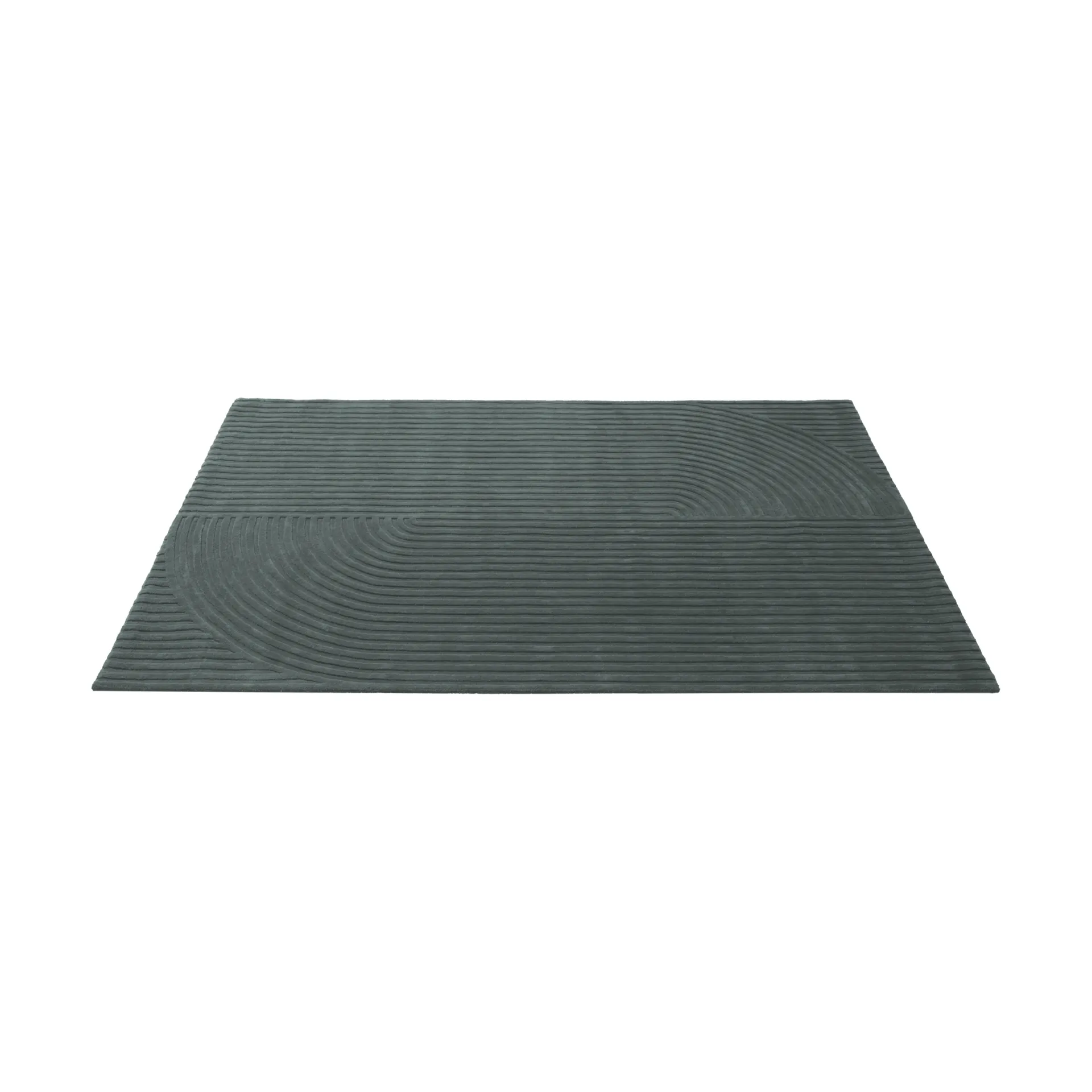 Relevo Rug Quattro dywan wełniany, Dark green, 200x300 cm Muuto