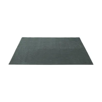 Relevo Rug Quattro dywan wełniany - Dark green, 200x300 cm - Muuto
