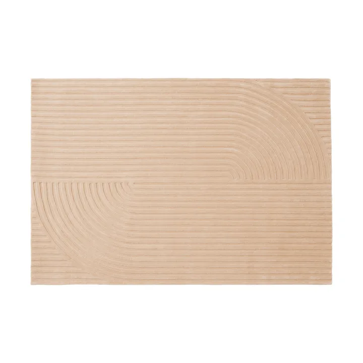 Relevo Rug Quattro dywan wełniany - Light rose, 170x240 cm - Muuto