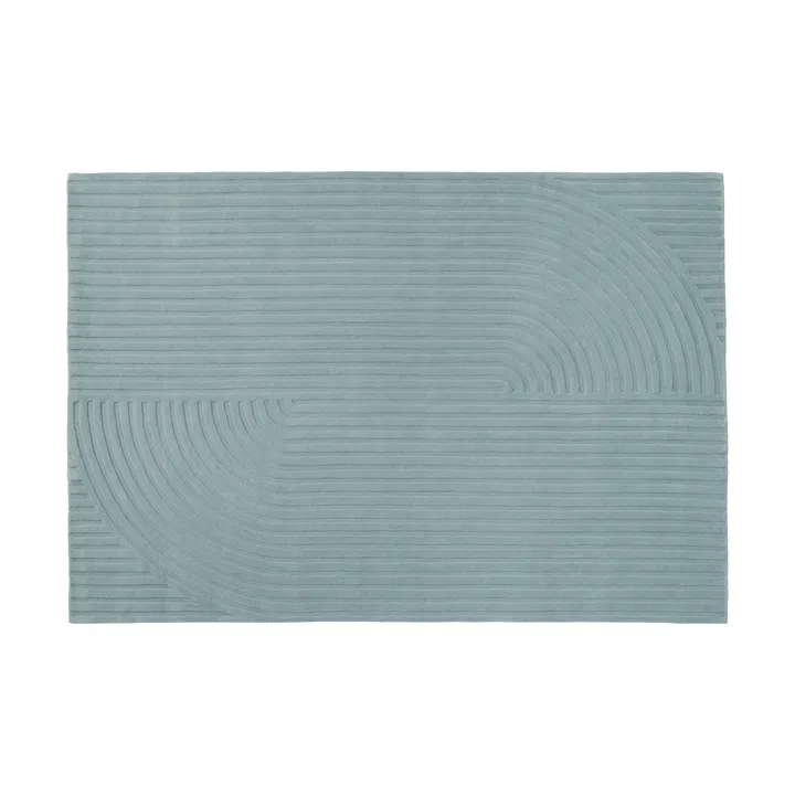 Relevo Rug Quattro dywan wełniany - Sage green, 170x240 cm - Muuto