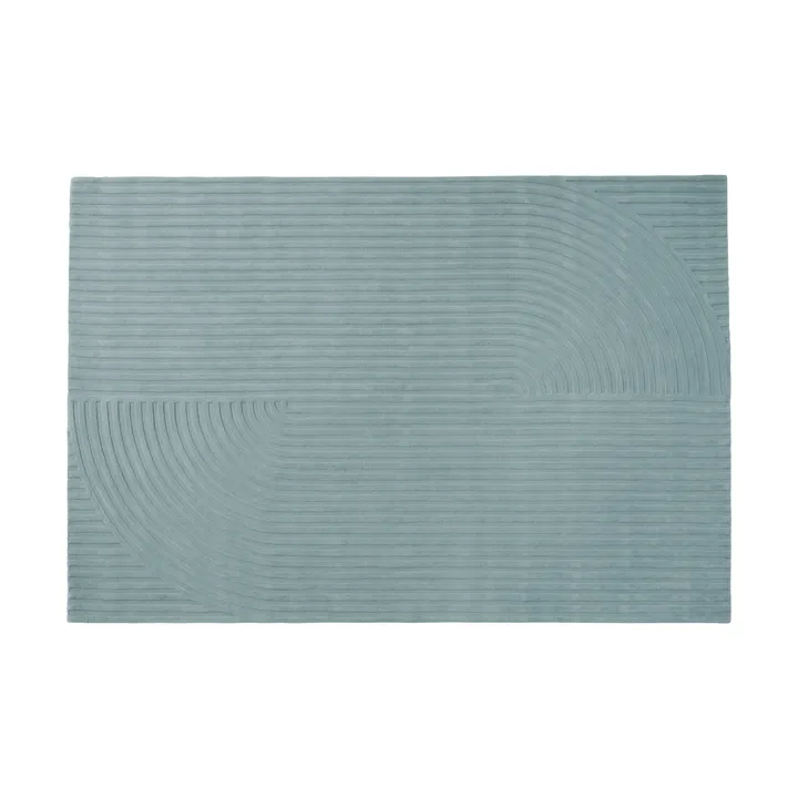 Relevo Rug Quattro dywan wełniany - Sage green, 200x300 cm - Muuto
