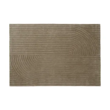 Relevo Rug Quattro dywan wełniany - Taupe, 170x240 cm - Muuto