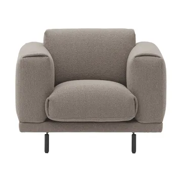 Rest Lounge Chair fotel lounge - Hearth 6-czarne nogi - Muuto