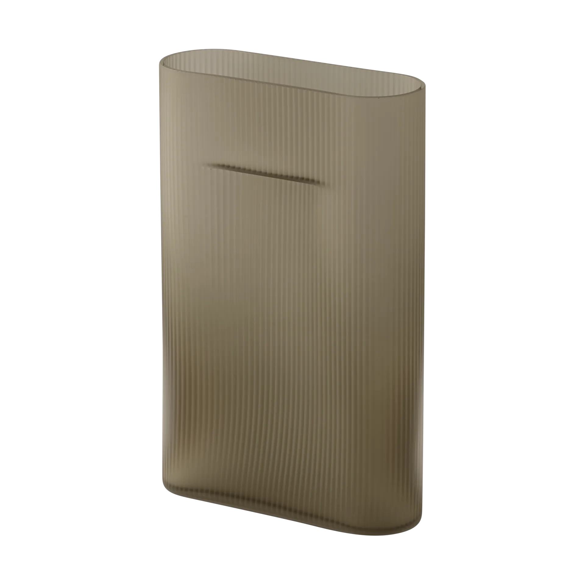 Ridge wazon matowe szkło 35 cm, Taupe Muuto
