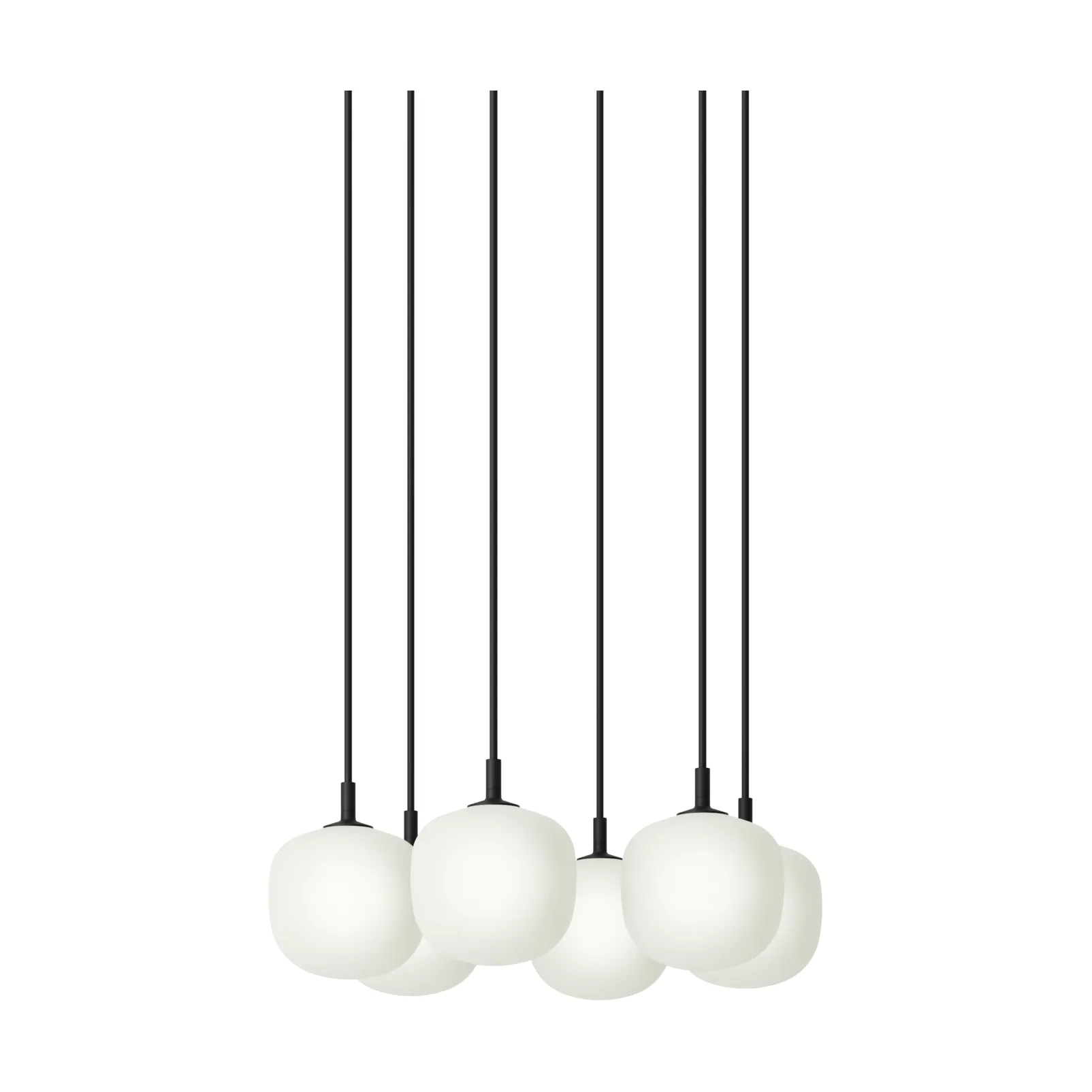 Rime Pendant Cluster 6 lampa wisząca, Black, Ø12 cm Muuto