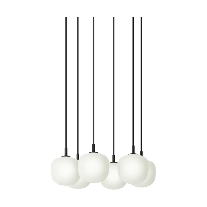 Rime Pendant Cluster 6 lampa wisząca - Black, Ø12 cm - Muuto