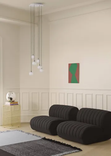 Rime Pendant Cluster 6 lampa wisząca - Black, Ø12 cm - Muuto