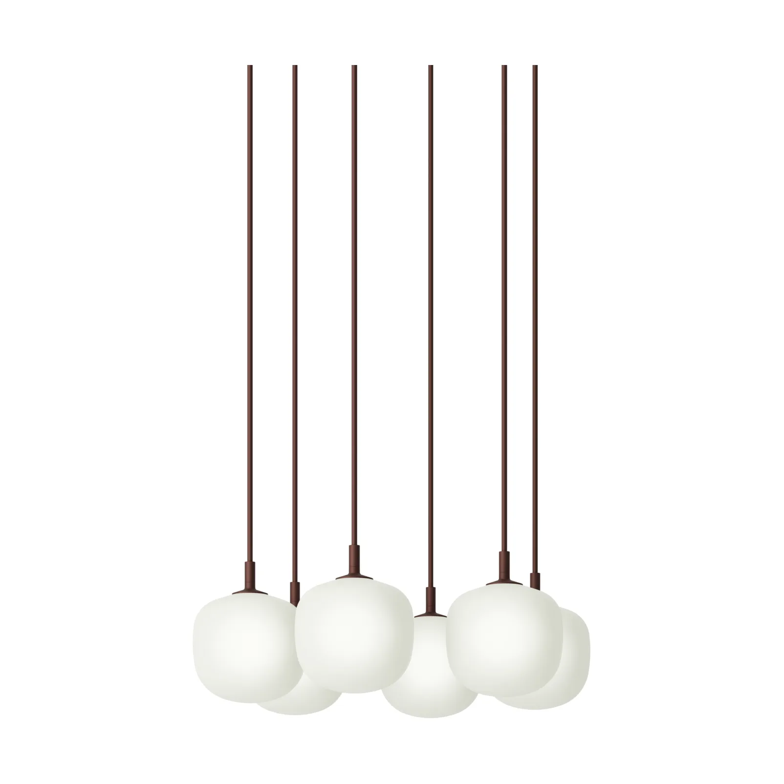 Rime Pendant Cluster 6 lampa wisząca, Ciemnoczerwony, Ø12 cm Muuto
