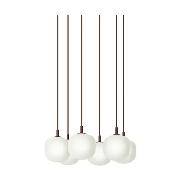 Rime Pendant Cluster 6 lampa wisząca - Ciemnoczerwony, Ø12 cm - Muuto