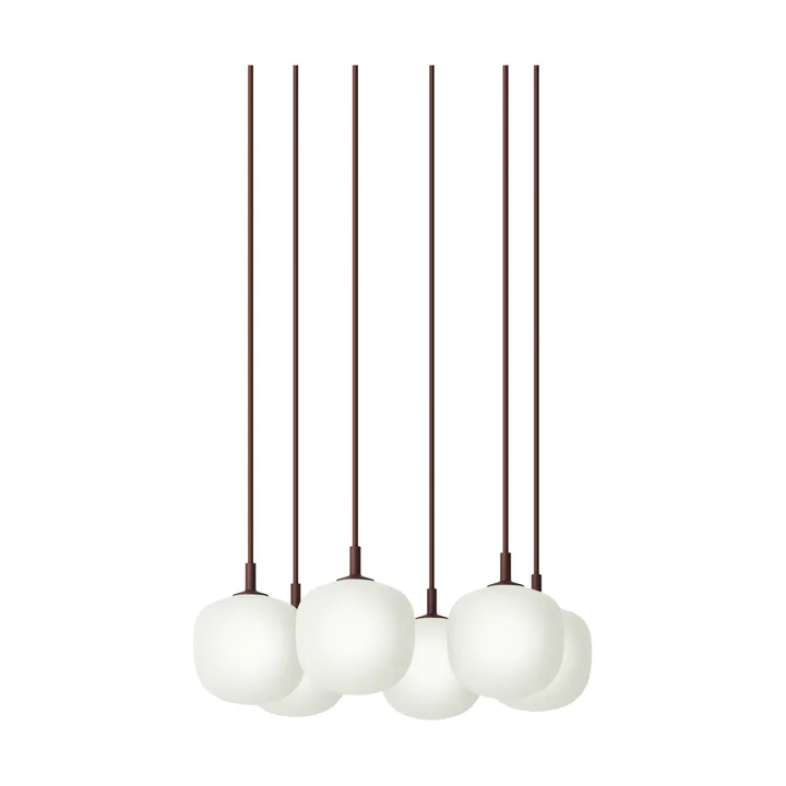 Rime Pendant Cluster 6 lampa wisząca - Ciemnoczerwony, Ø12 cm - Muuto