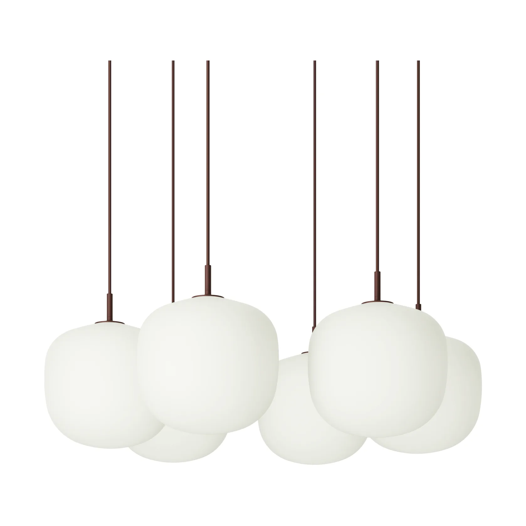 Rime Pendant Cluster 6 lampa wisząca, Ciemnoczerwony, Ø25 cm Muuto