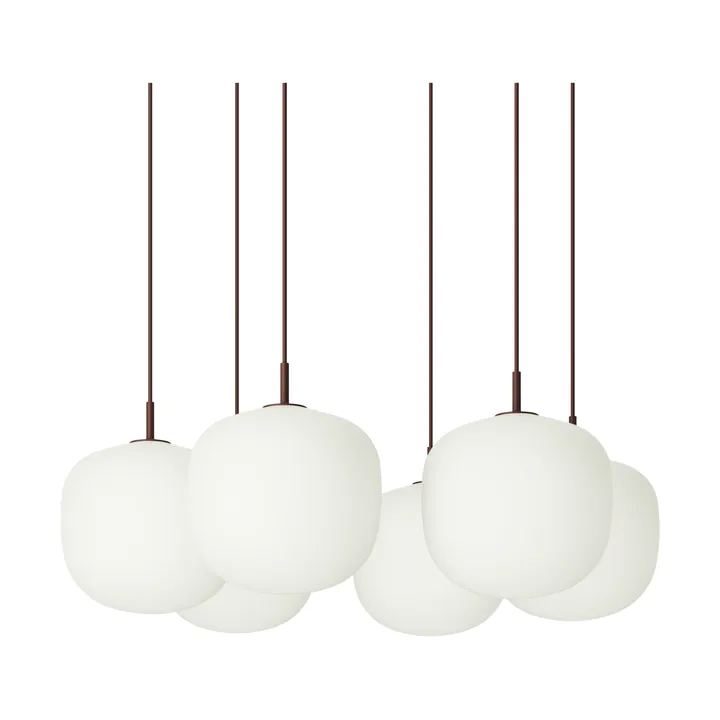 Rime Pendant Cluster 6 lampa wisząca - Ciemnoczerwony, Ø25 cm - Muuto