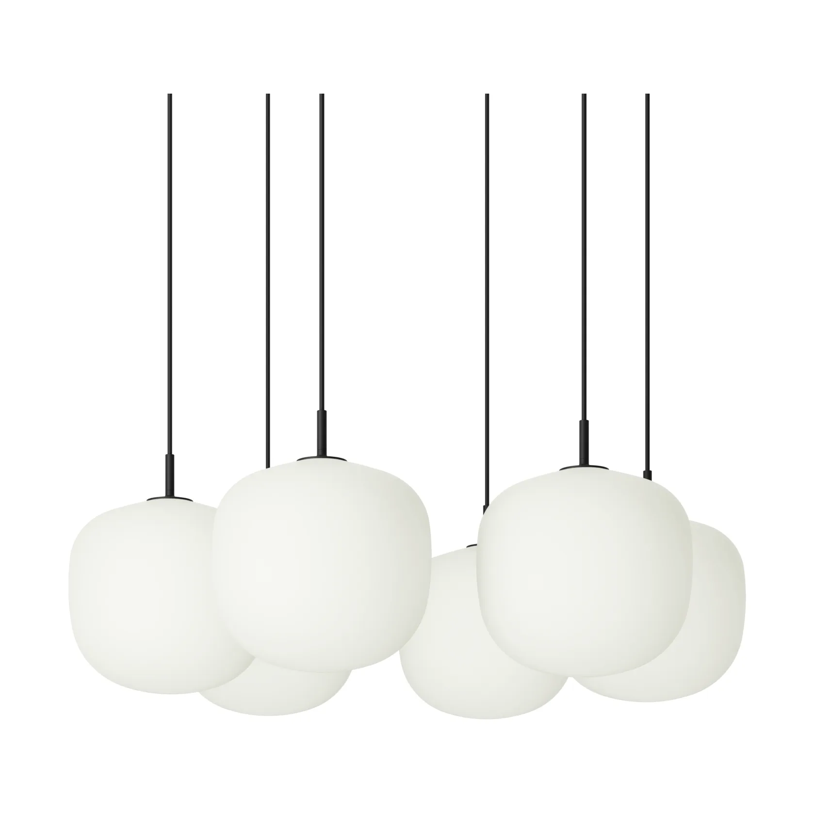 Rime Pendant Cluster 6 lampa wisząca, Czarny, Ø25 cm Muuto