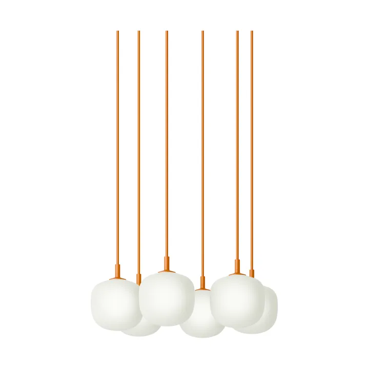 Rime Pendant Cluster 6 lampa wisząca - Pomarańczowy, Ø12 cm - Muuto
