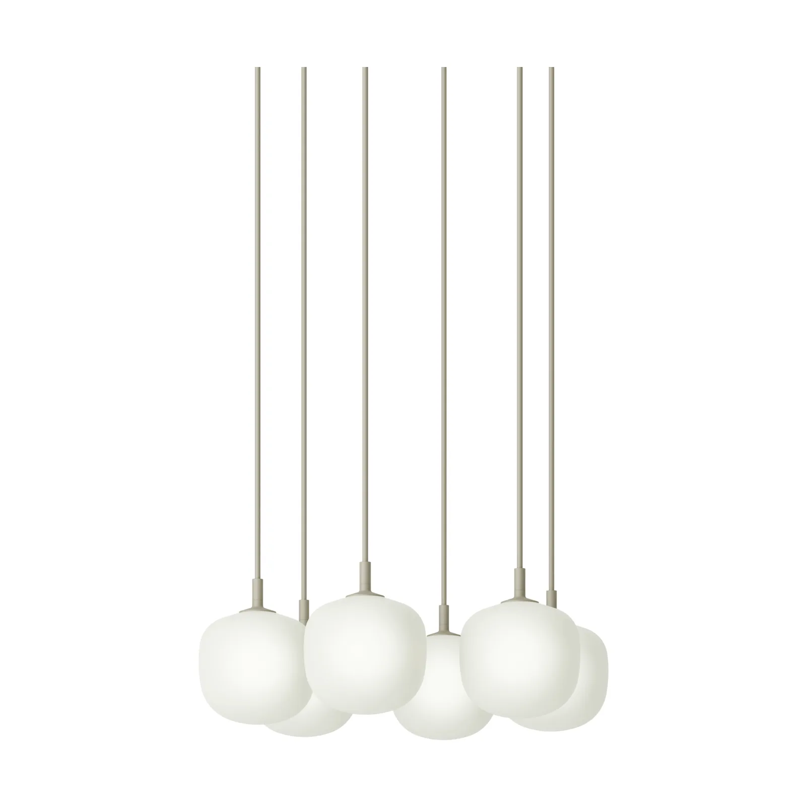 Rime Pendant Cluster 6 lampa wisząca, Szary, Ø12 cm Muuto