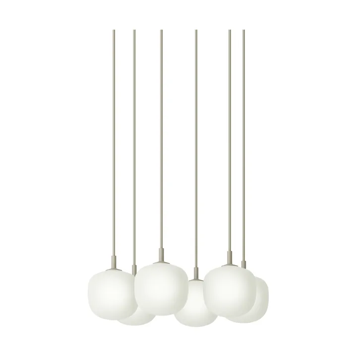 Rime Pendant Cluster 6 lampa wisząca - Szary, Ø12 cm - Muuto
