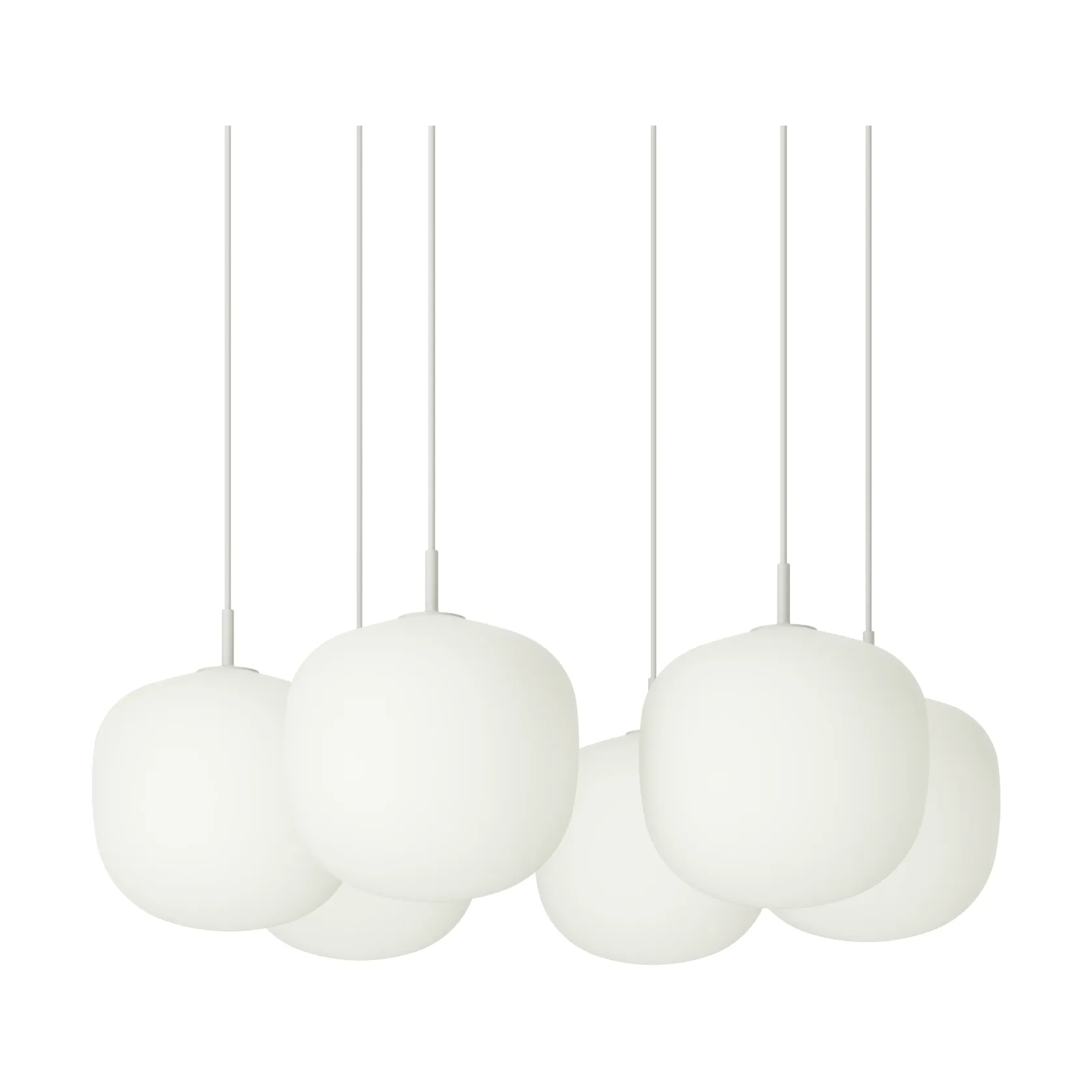 Rime Pendant Cluster 6 lampa wisząca, White, Ø25 cm Muuto