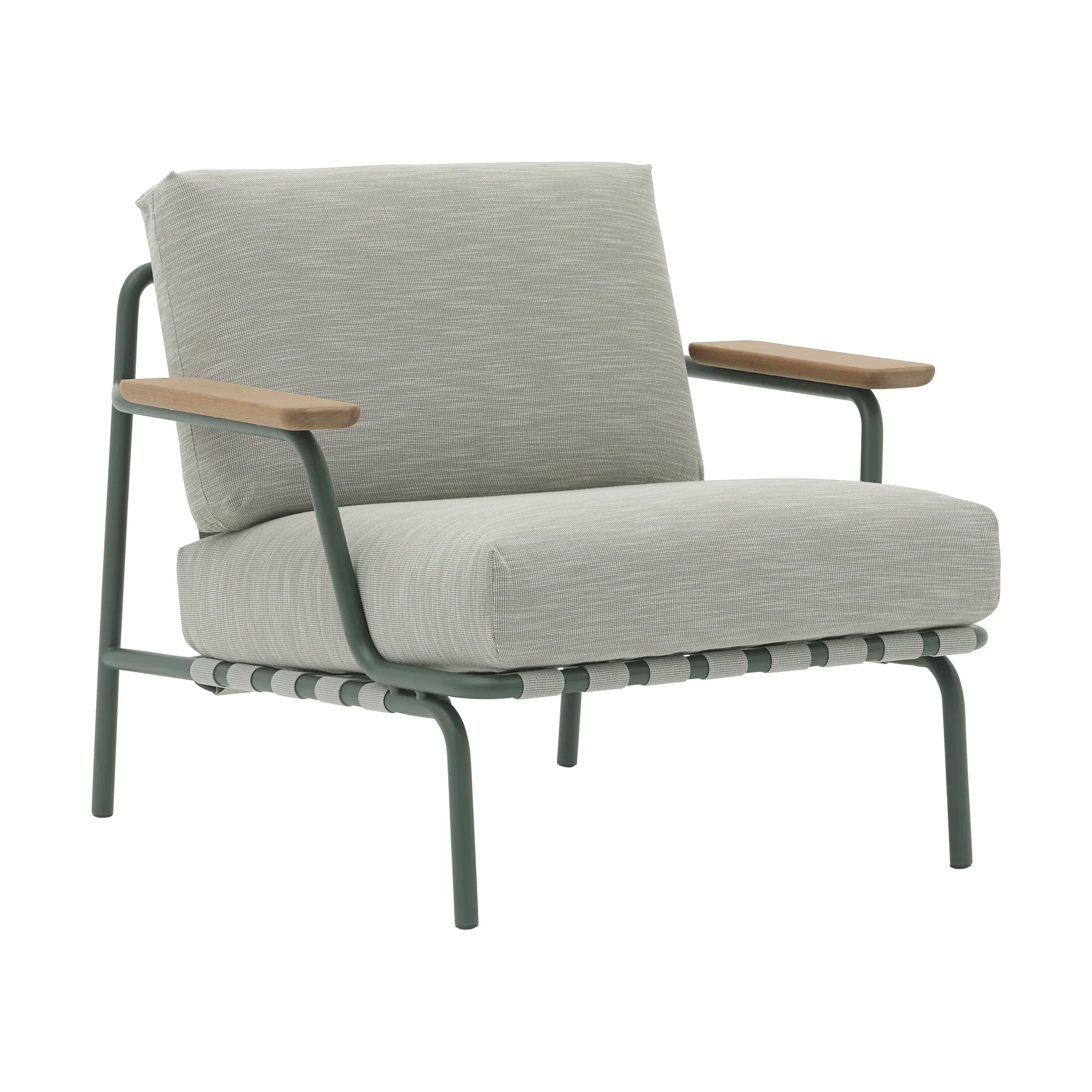 Settle Lounge Chair loungefotel, Ribbed Weave 2 Dark green Muuto