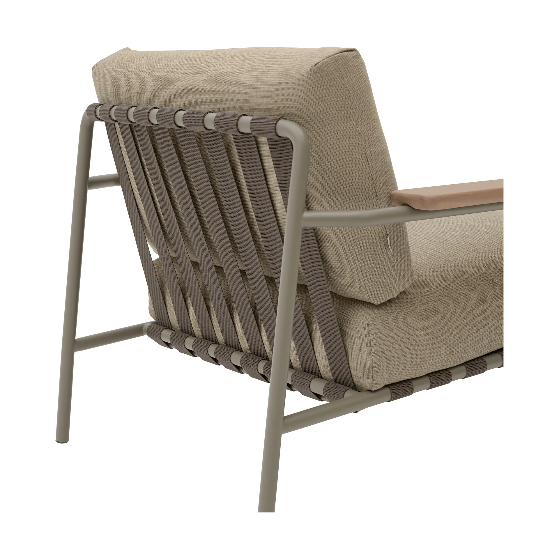 Settle Lounge Chair loungefotel, Ribbed Weave 5 Taupe Muuto