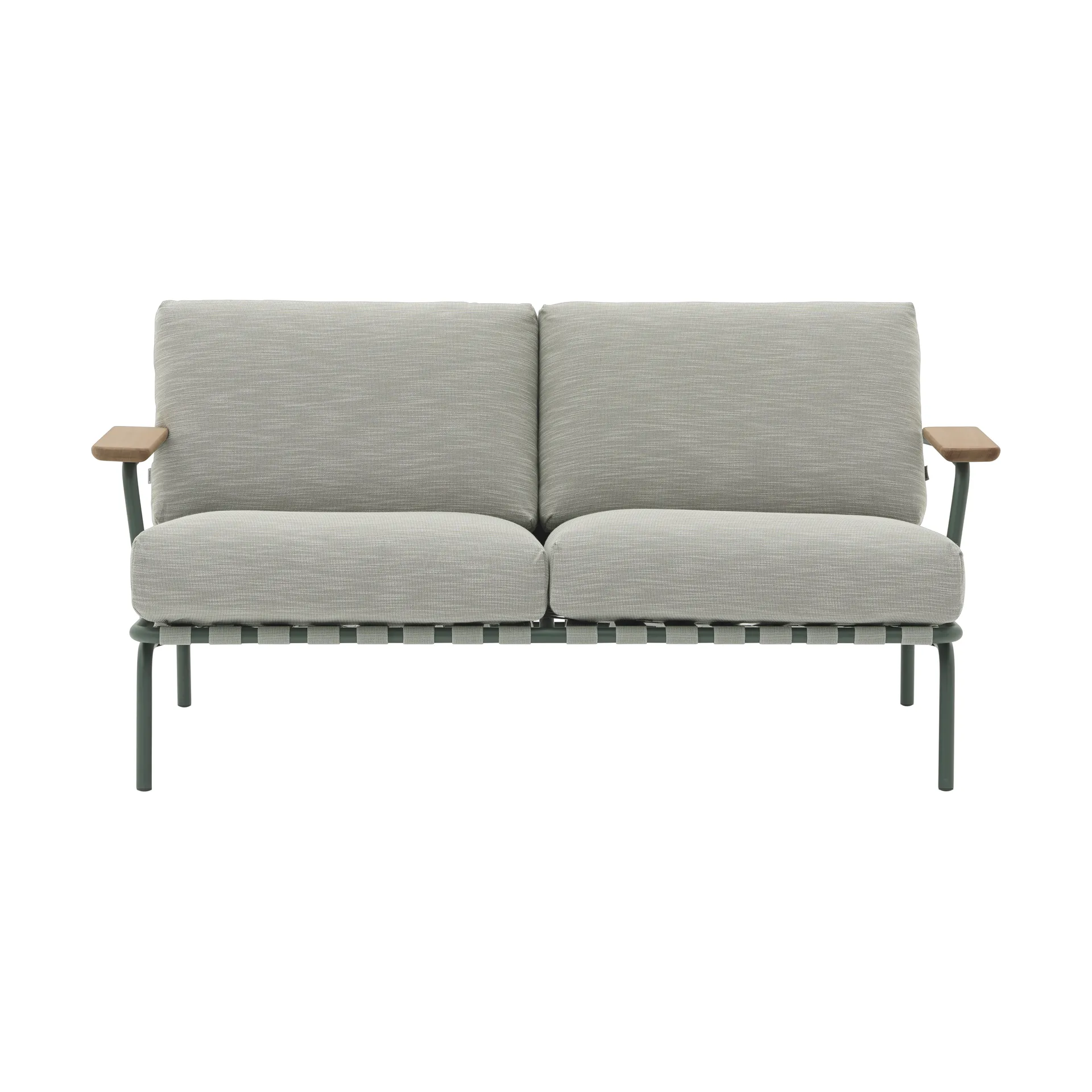 Settle sofa 2-osobowa, Ribbed Weave 2 Dark green Muuto