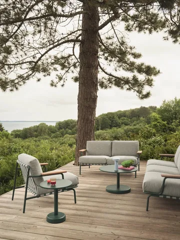 Settle sofa 2-osobowa - Ribbed Weave 2 Dark green - Muuto