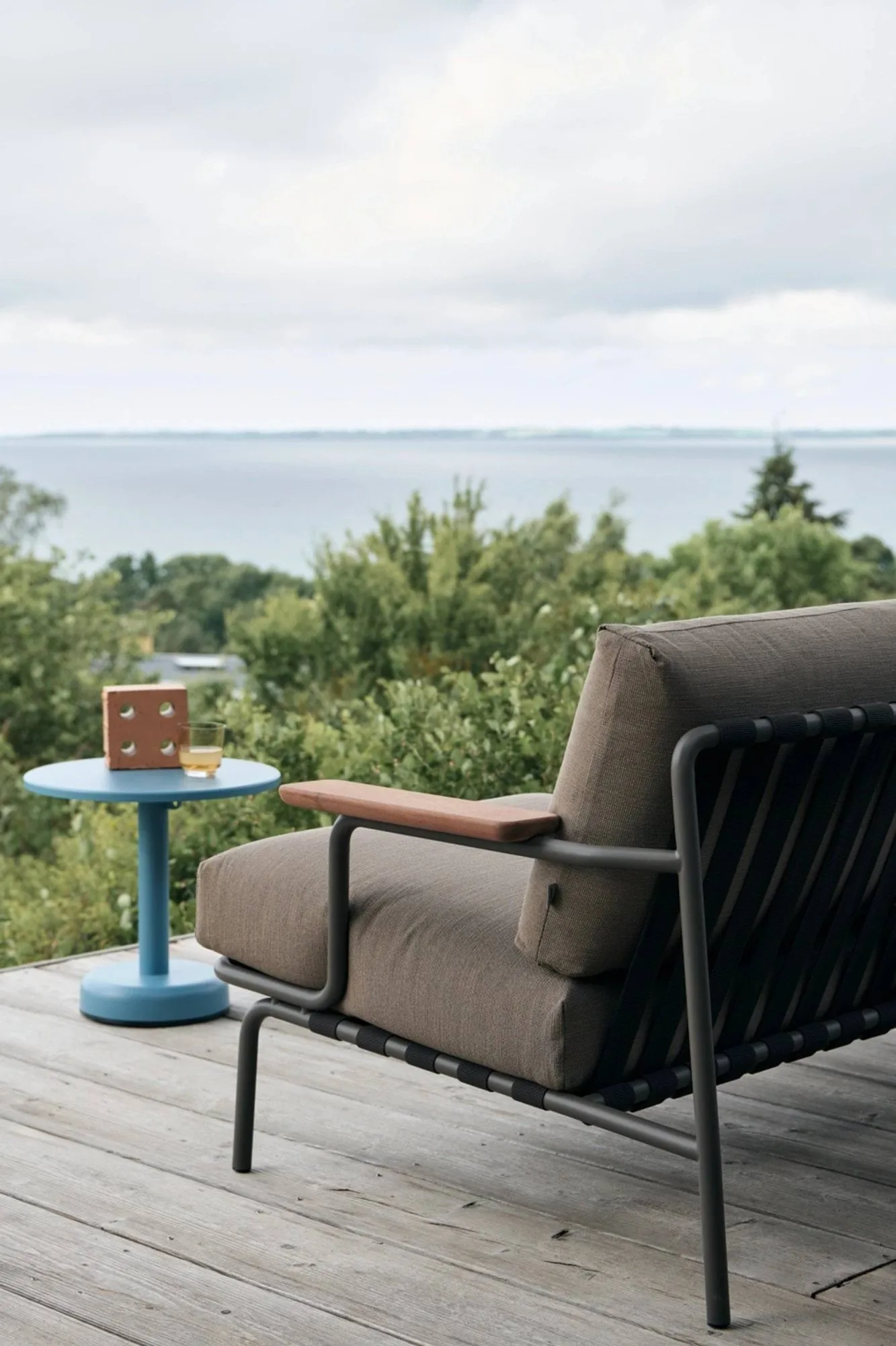 Settle sofa 2-osobowa, Ribbed Weave 5 Taupe Muuto