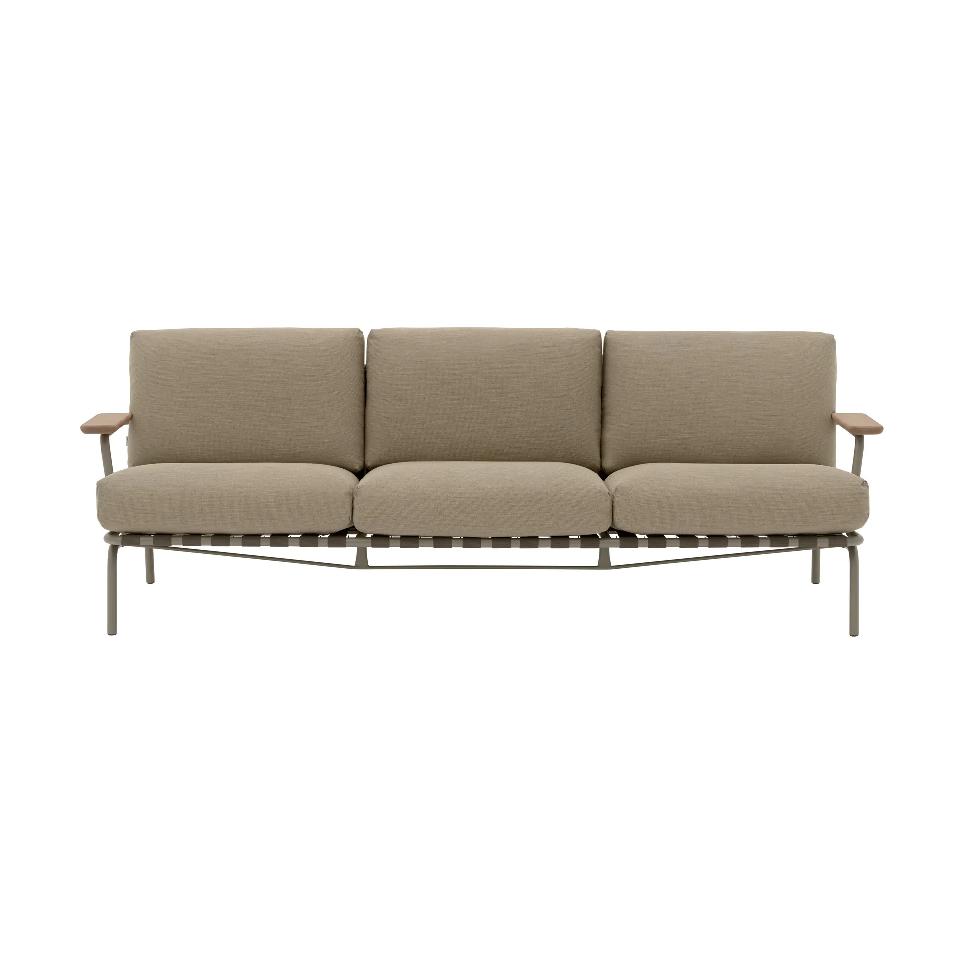 Settle sofa 3-osobowa, Ribbed Weave 5 Taupe Muuto
