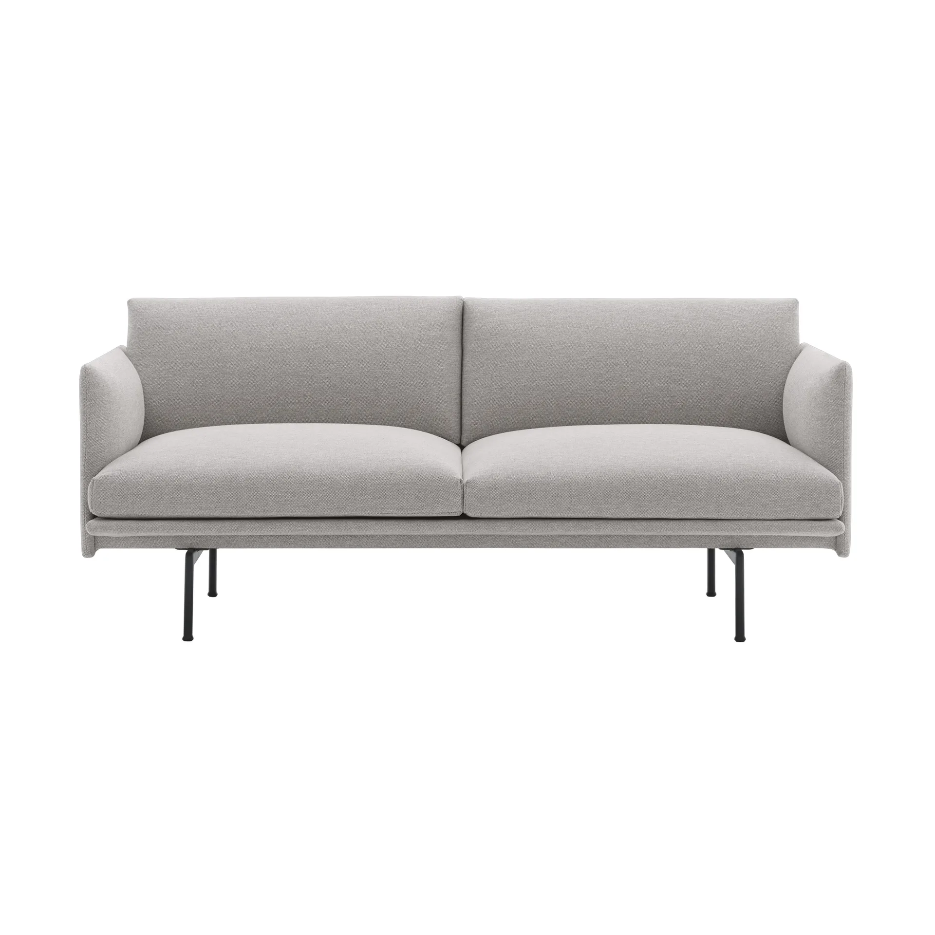 Sofa 2-osobowa Outline, Clay 12-Black Muuto