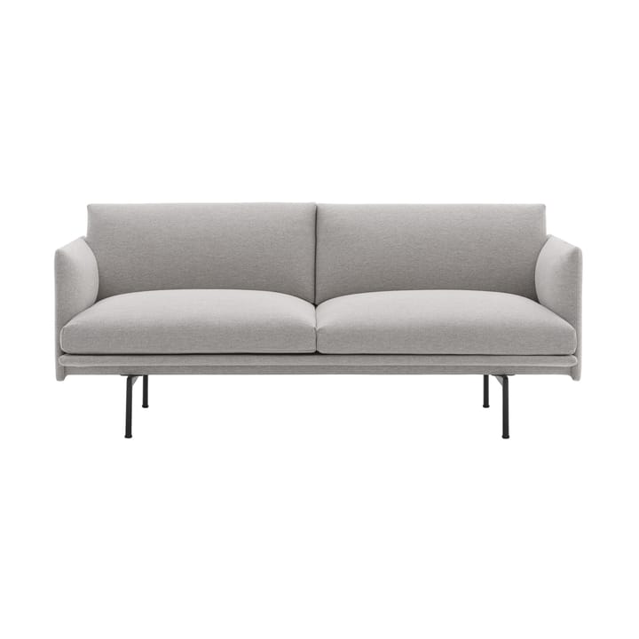 Sofa 2-osobowa Outline - Clay 12-Black - Muuto