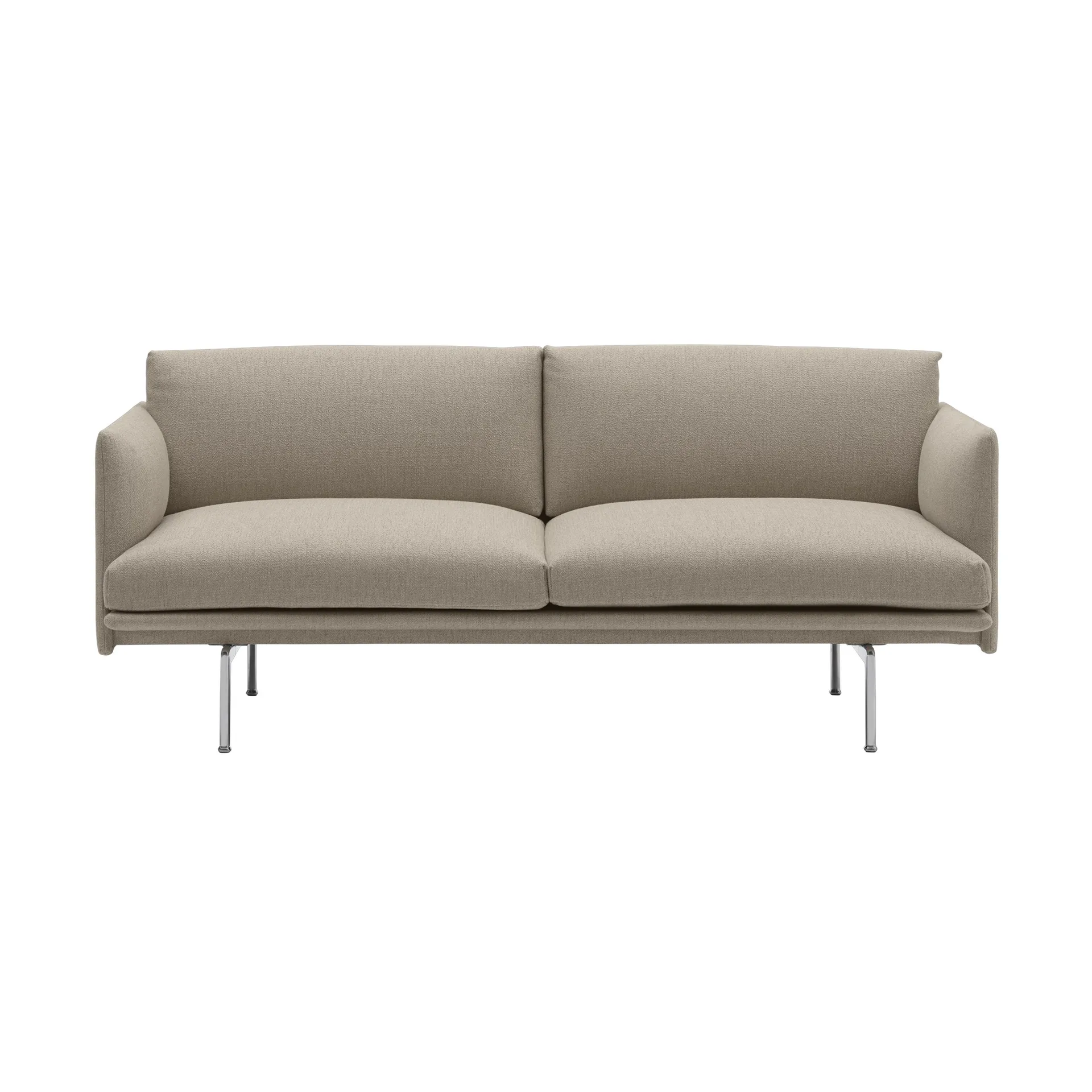 Sofa 2-osobowa Outline, Ecriture 240-Polished Aluminum Muuto