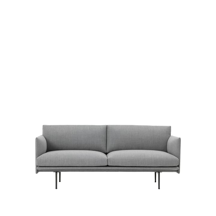 Sofa 2-osobowa Outline - Fiord 151 grey-Black - Muuto