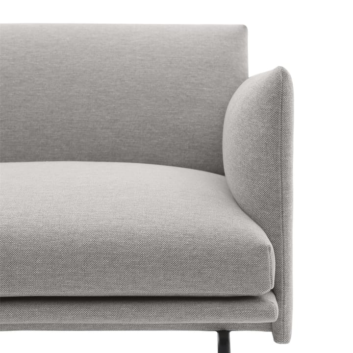 Sofa 3-osobowa Outline tkanina, Clay 12-Black Muuto