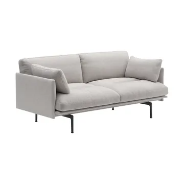Sofa Outline Soft  - Clay 12-czarne nogi, 2-osobowa - Muuto