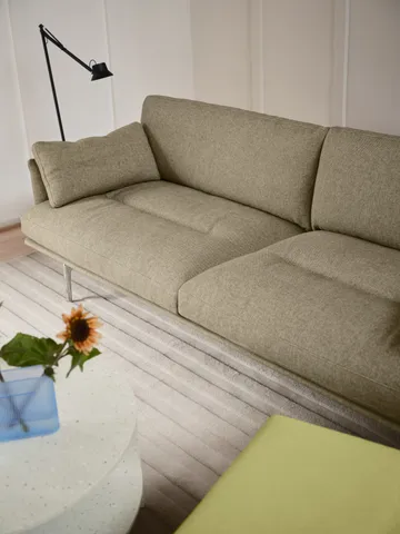Sofa Outline Soft  - Clay 15-aluminiowe nogi, 3-osobowa - Muuto