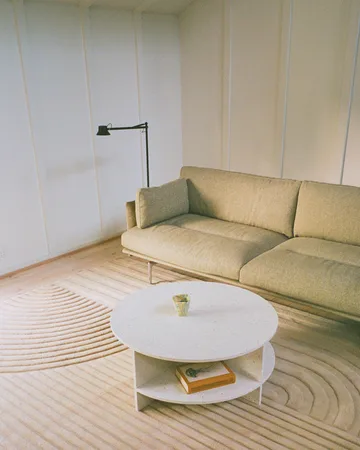 Sofa Outline Soft  - Clay 15-aluminiowe nogi, 3-osobowa - Muuto