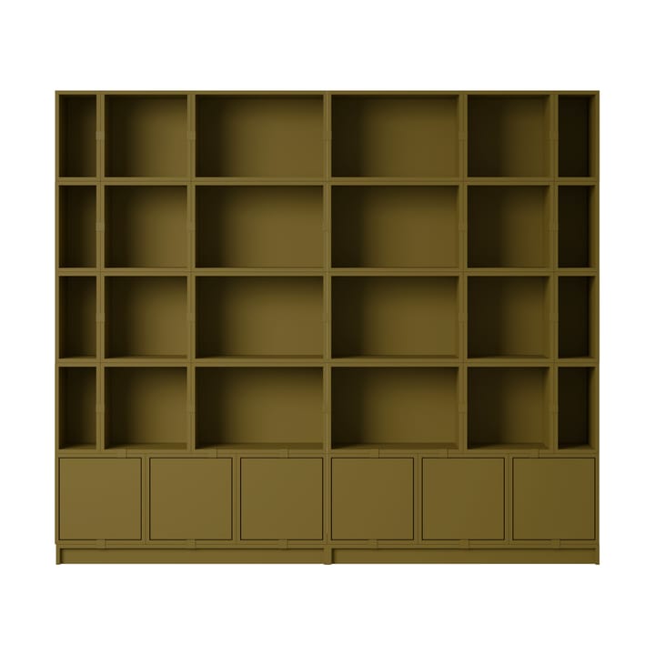 Stacked system do przechowywania Bookcase Configuration 1 - Brown Green - Muuto