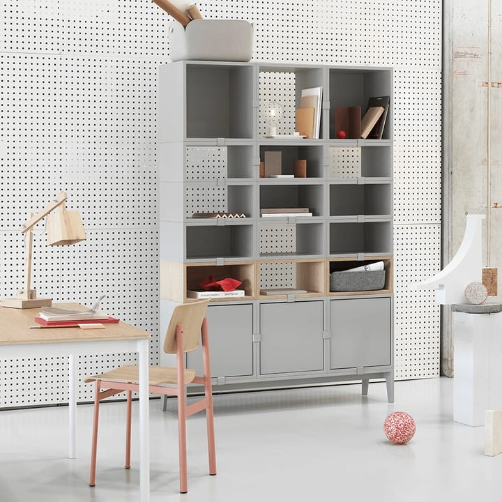 Stacked system regałów podium, Light grey Muuto