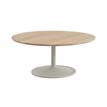 Stół kawowy Soft Ø95 cm - Solid oak-grey - Muuto