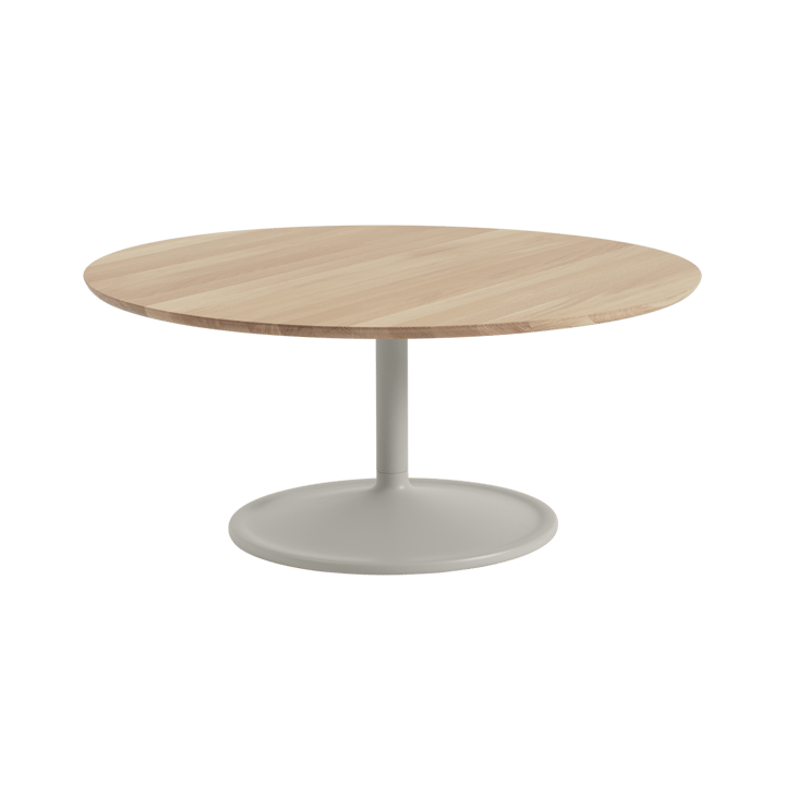 Stół kawowy Soft Ø95 cm - Solid oak-grey - Muuto