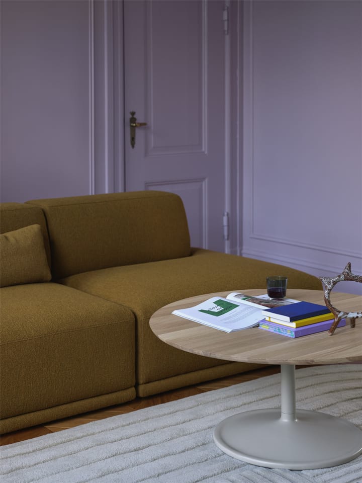 Stół kawowy Soft Ø95 cm, Solid oak-grey Muuto