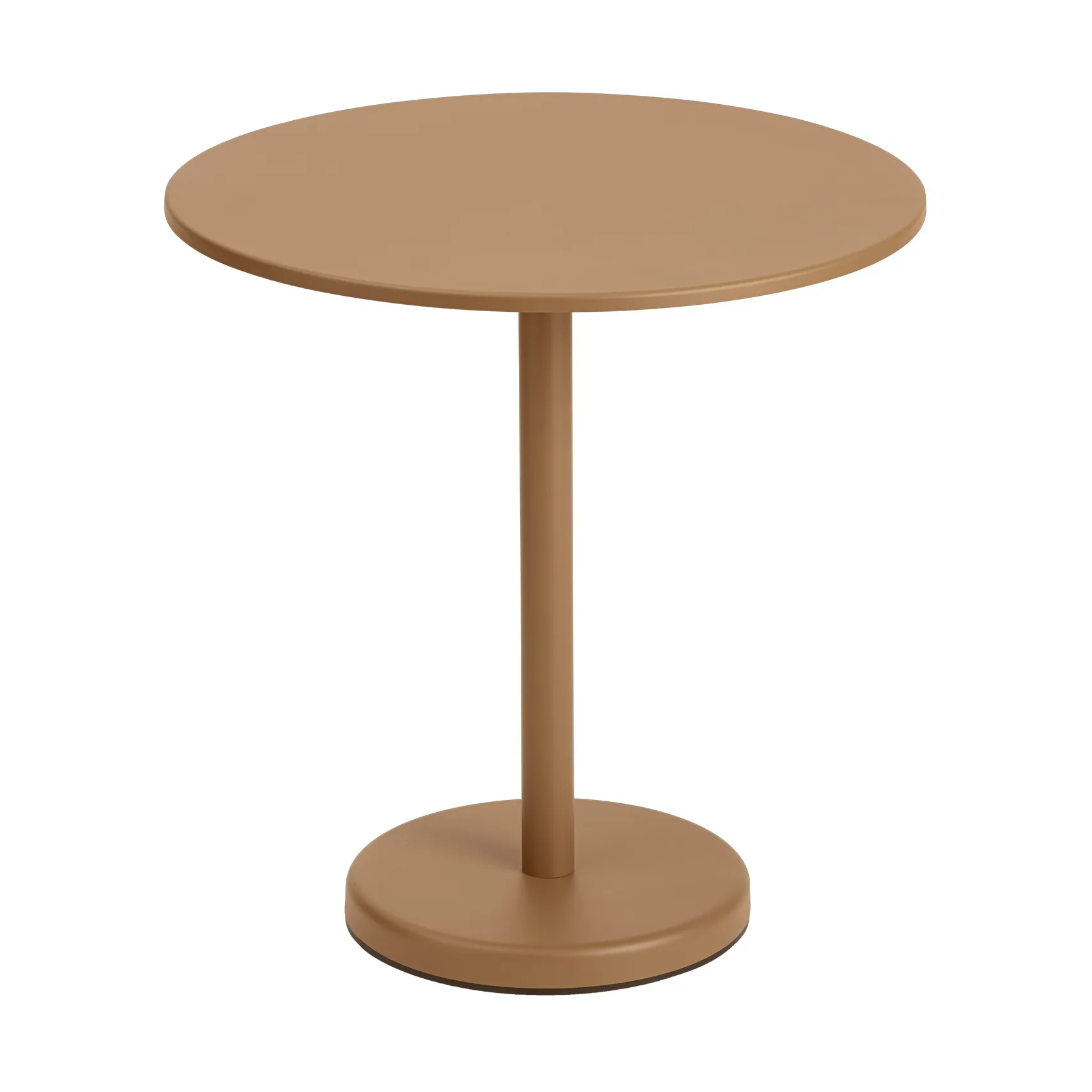 Stół Linear Steel Café Table V2 Ø70 cm, Burnt orange Muuto