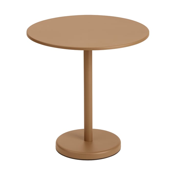 Stół Linear Steel Café Table V2 Ø70 cm, Burnt orange - undefined - Muuto