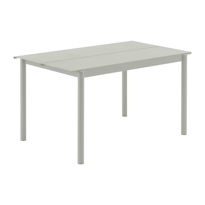 Stół Linear steel table 140x75 cm - Grey (RAL 7044) - Muuto