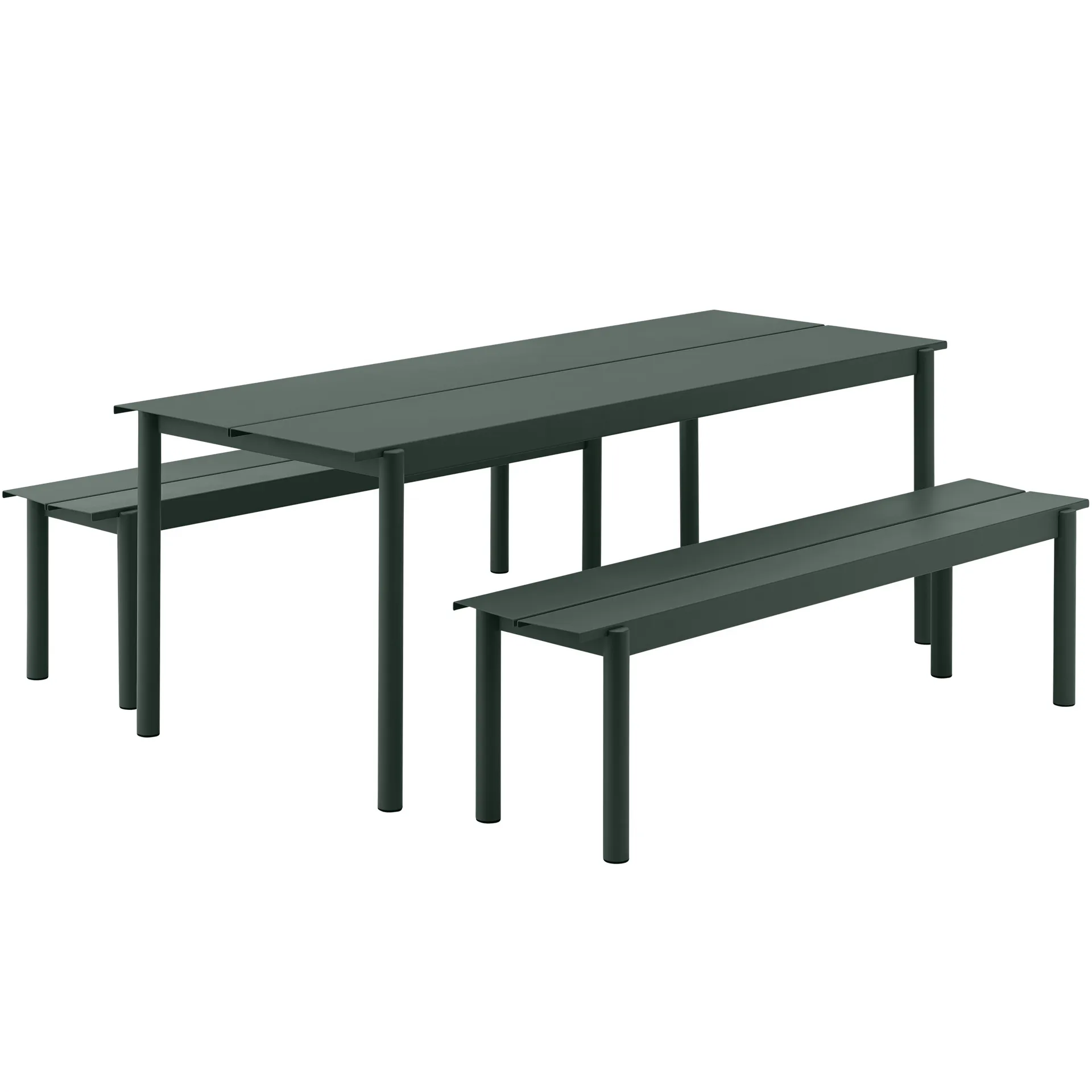 Stół Linear Steel Table 200x75 cm, Dark green Muuto