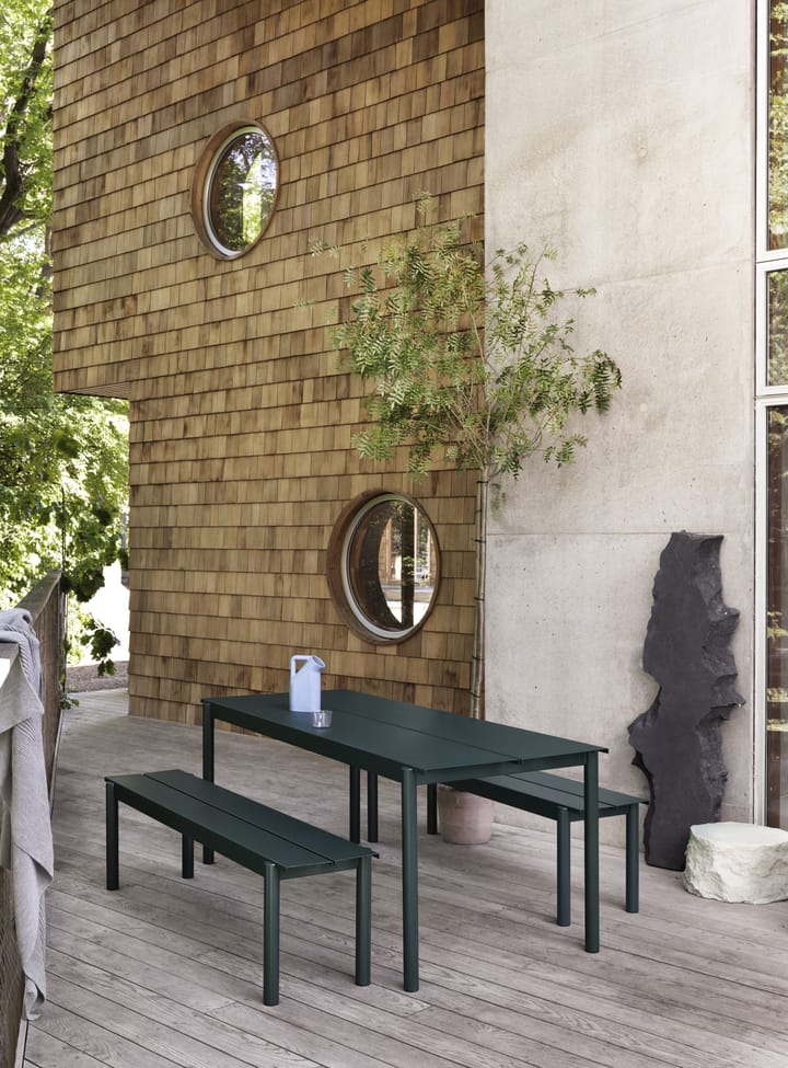Stół Linear Steel Table 200x75 cm, Dark green Muuto