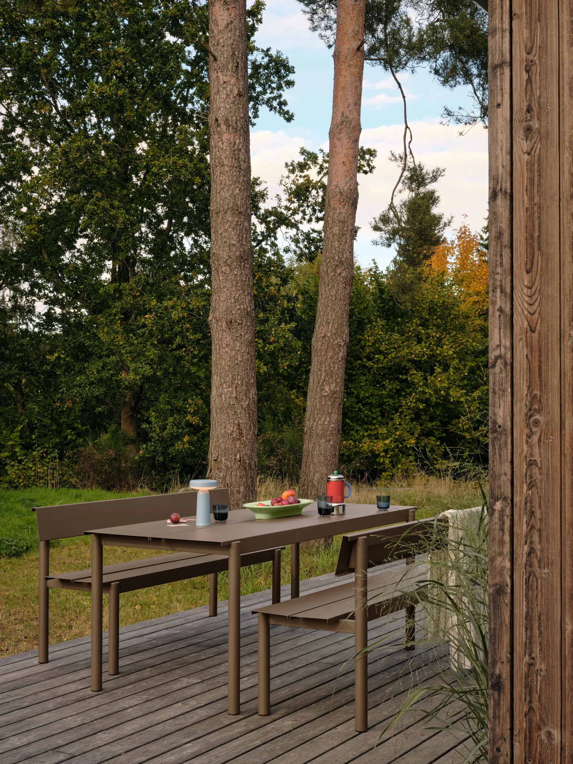 Stół Linear Steel Table 200x75 cm, Taupe Muuto