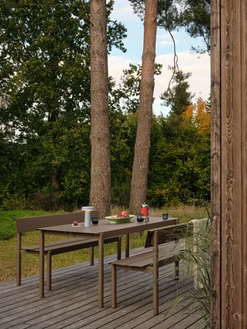 Stół Linear Steel Table 200x75 cm - Taupe - Muuto