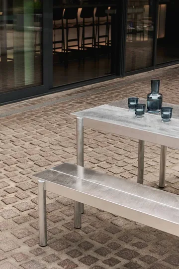 Stół Linear Steel Table 200x75 cm - Warm galvanized steel - Muuto