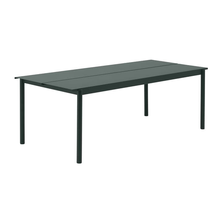 Stół Linear steel table 220x90 cm - Ciemny zielony (RAL 6012) - Muuto