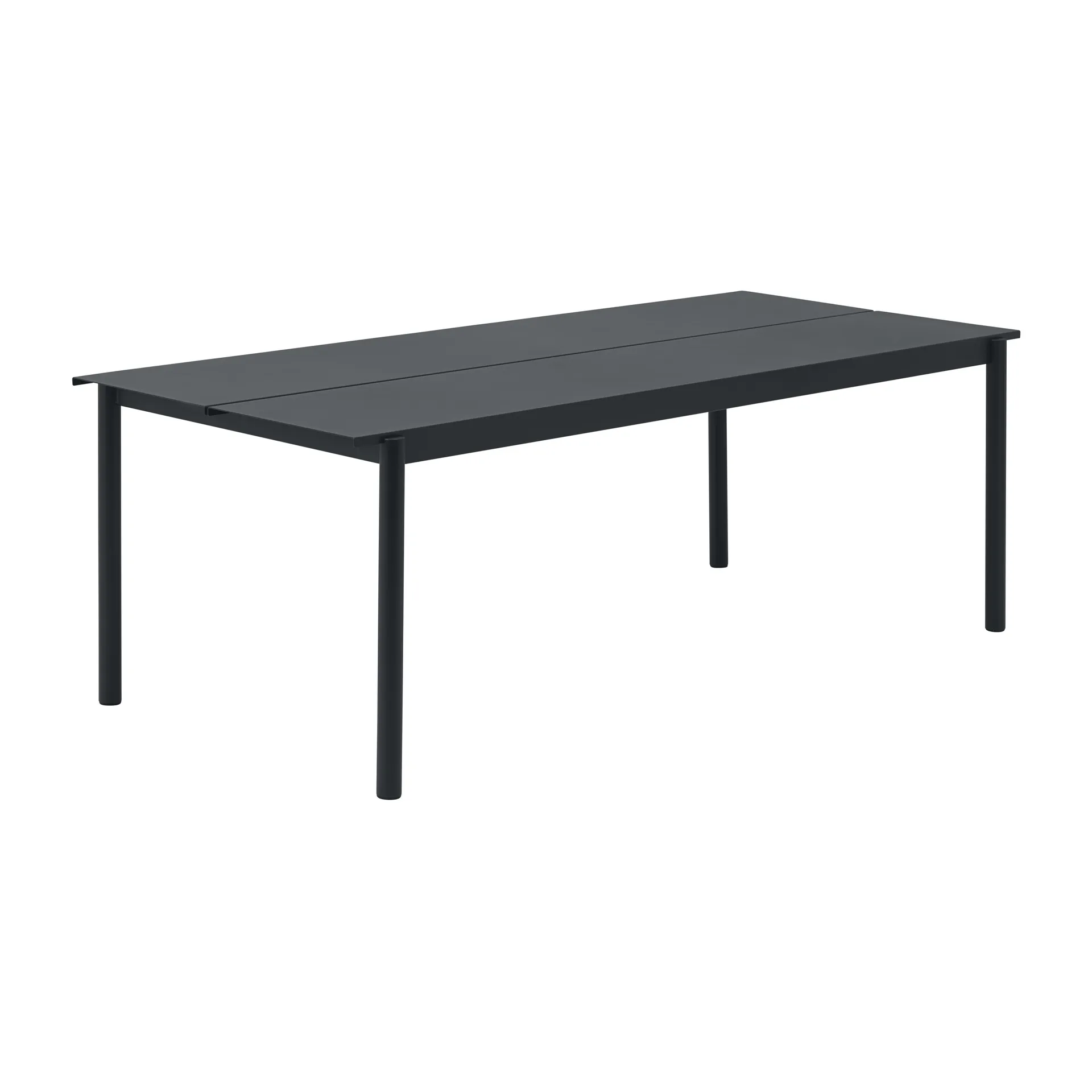 Stół Linear steel table 220x90 cm, Czarny (RAL 7021) Muuto